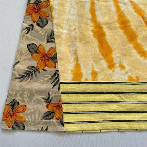 CourtneyCourtney Girls Yellow Tie Dye Dress 7/8 Sleeveless Halter Hearts Upcycle - Picture 3 of 8